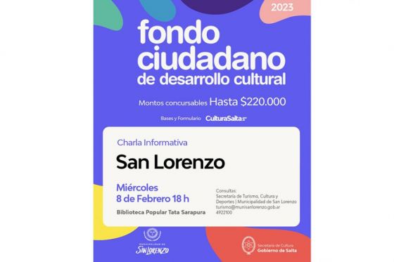 Continúan abiertas las  inscripciones para postularse en el Fondo Ciudadano de Desarrollo Cultural 2023