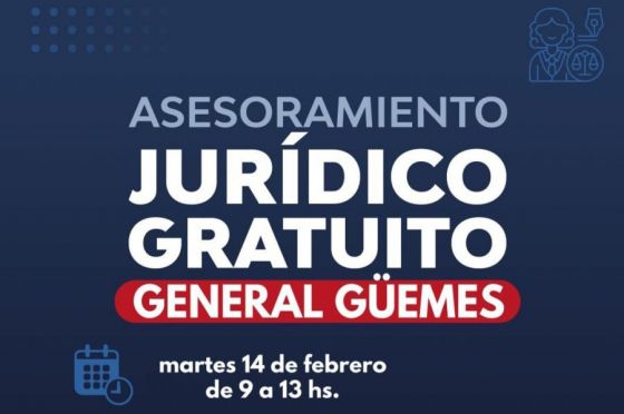 La Secretaría de Justicia brindará asesoramiento jurídico gratuito en el departamento Güemes