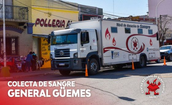 Hoy se colectará sangre de todo grupo y factor en General Güemes