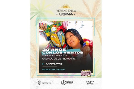  Micaela Chauque presenta "20 Años con los vientos andinos"