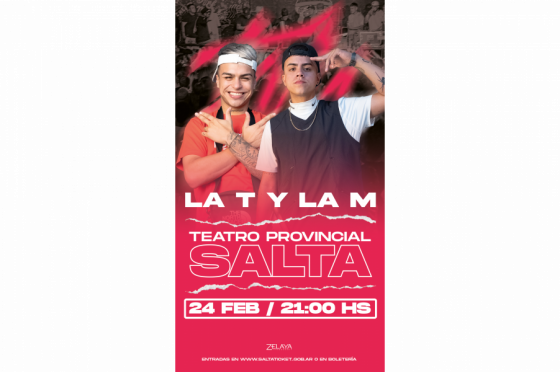 La T y la M se presentan en el Teatro Provincial “Juan Carlos Saravia”