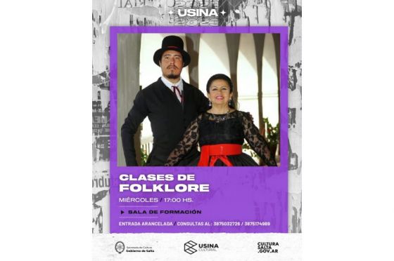 Comienzan los talleres de Folklore en la Usina Cultural