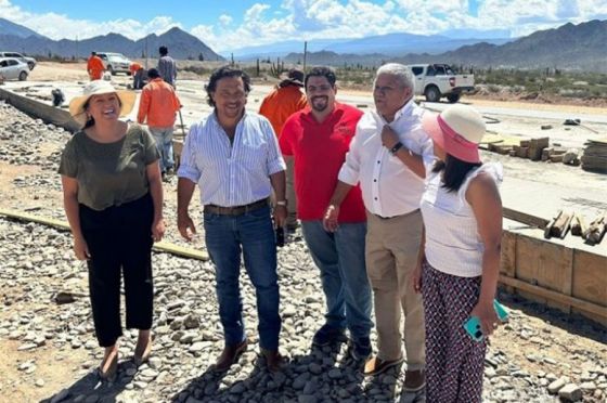 El Gobernador recorrió los trabajos de pavimentación de los dos tramos de la ruta nacional 40