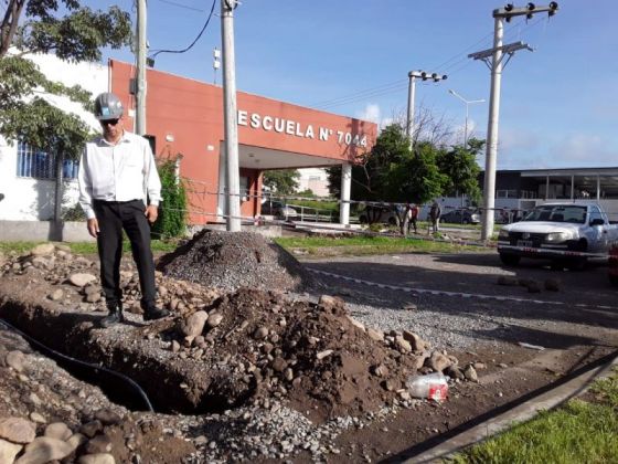 Aguas del Norte supervisa los avances de obra en la Escuela EFETA