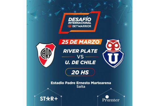 La venta de entradas para River Plate y la Universidad de Chile comenzará hoy