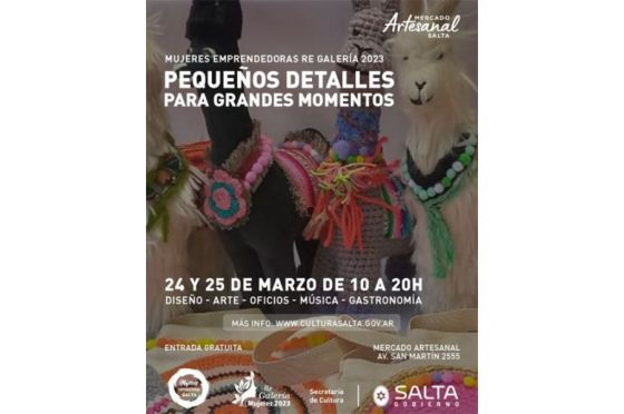 Feria de emprendedoras en el Mercado Artesanal de Salta