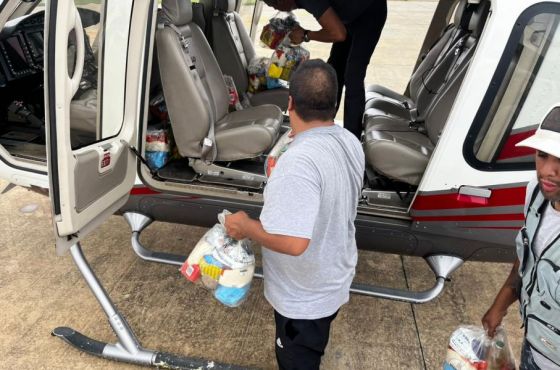 El Gobierno brinda asistencia aérea a familias aisladas por el temporal