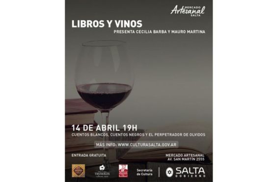 Libros y vinos en el Mercado Artesanal de Salta