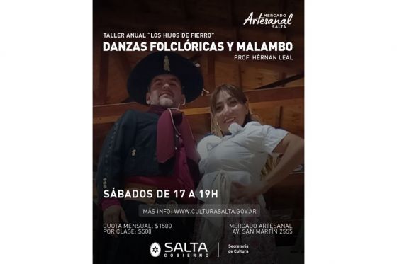 Taller de Danzas Folclóricas y Malambo en el Mercado Artesanal de Salta