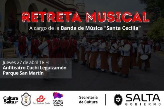 La banda de música de la Policía de Salta realizará su presentación en el Abril Cultural