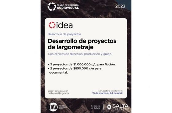 Desarrollo de proyectos de largometrajes IDEA – Impulso al Desarrollo Audiovisual