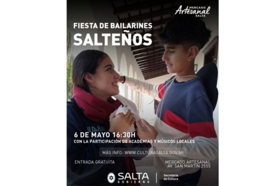 Fiesta de los bailarines salteños en el Mercado Artesanal