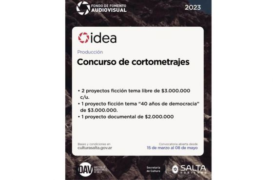 Últimos días para inscribirse al Concurso de Cortometrajes IDEA – Impulso al Desarrollo Audiovisual