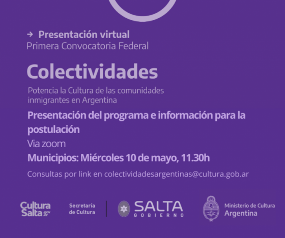 Abre la convocatoria para el programa “Colectividades Argentinas”