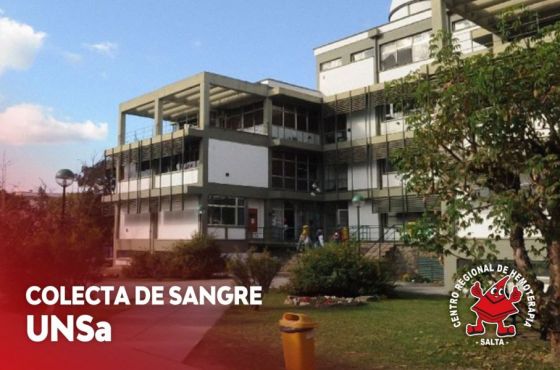 Hoy se colectará sangre de todo grupo y factor en la UNSa