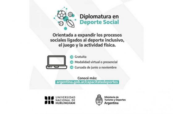 Están abiertas las inscripciones para cursar la diplomatura en Deporte Social