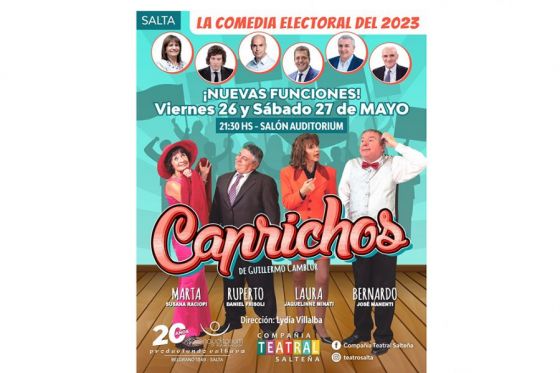 Llega la comedia CAPRICHOS este fin de semana en el Teatro Auditorium