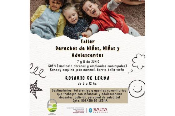 El taller “Derechos de Niños, niñas y Adolescentes” llega a Rosario de Lerma