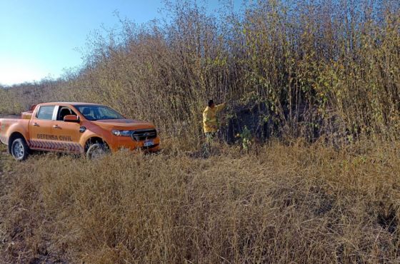 Defensa Civil realiza relevamiento de las zonas críticas por incendios forestales