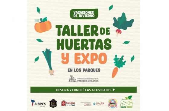 Talleres de huerta en las vacaciones de invierno en los Parques Urbanos