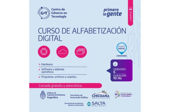 Mujeres y personas LGBTIQ+ de Chicoana podrán capacitarse gratuitamente en alfabetización digital