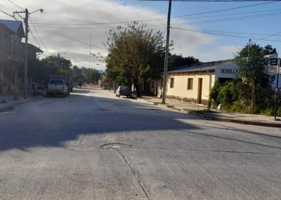 Obra de pavimentación en El Carril