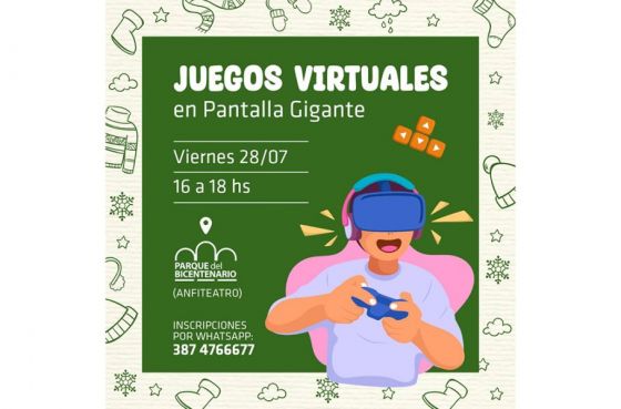 Podrán participar hoy de Juegos virtuales en el Parque del Bicentenario