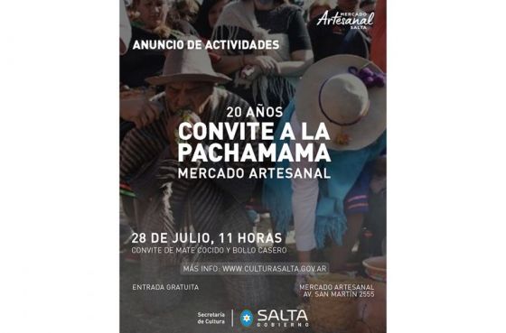 El Mercado Artesanal anuncia actividades por el Tradicional Convite a la Pachamama