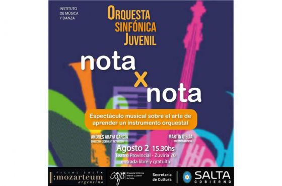 Concierto didáctico “Nota x nota” por la Orquesta Sinfónica Infantil y Juvenil