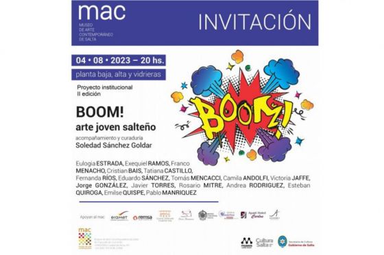 El arte joven salteño vuelve al MAC con la segunda edición de ¡BOOM!