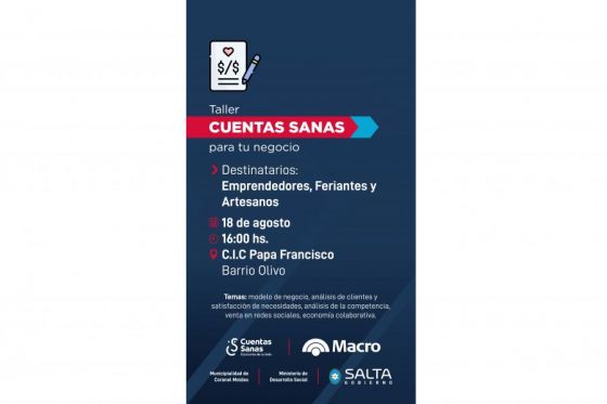 Nuevo taller “Cuentas Sanas para tu negocio