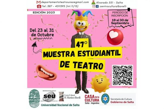 Abren las inscripciones para la 47º Muestra Estudiantil de Teatro