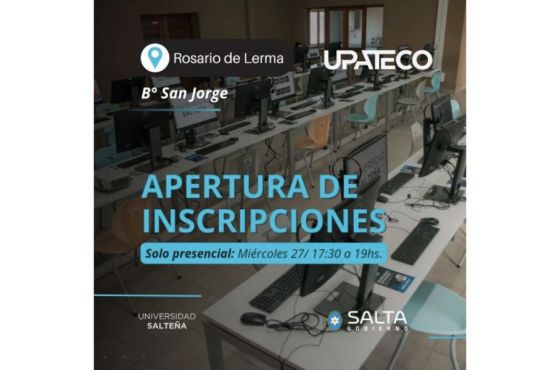 Rosario de Lerma: Abren las inscripciones para los cursos de la nueva sede de la UPATecO