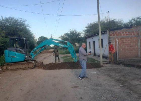 Realizan una obra para optimizar el servicio de agua en Coronel Olleros