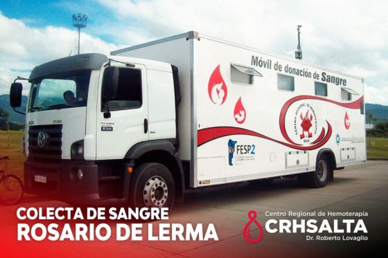 Hoy colectarán sangre en Rosario de Lerma