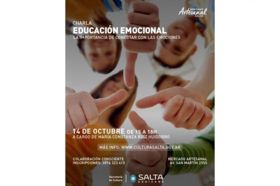 Se brindará una charla sobre educación emocional en el Mercado Artesanal de Salta