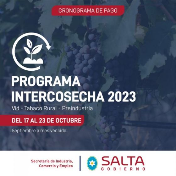 Continúa el pago del programa Intercosecha