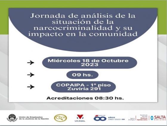 La Agencia Antidrogas realizará hoy una “Jornada de Análisis de sobre la Narcocriminalidad”