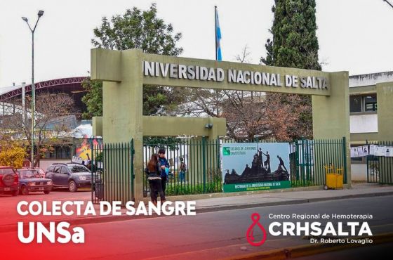 En dos jornadas se colectará sangre de todo grupo y factor en la UNSa