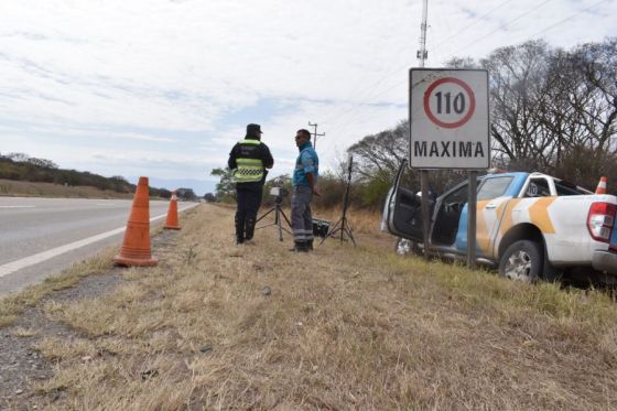 La Policía Vial comenzó a trabajar con cinemómetros en controles móviles de velocidad