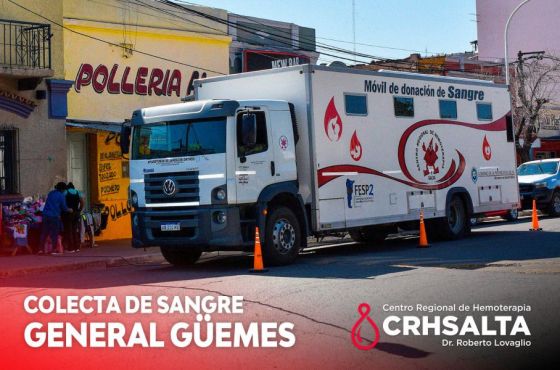 Hoy se colectará sangre de todo grupo y factor en General Güemes