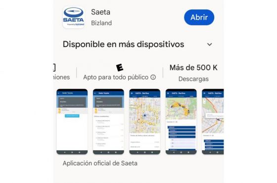 SAETA APP superó las 500.000 descargas