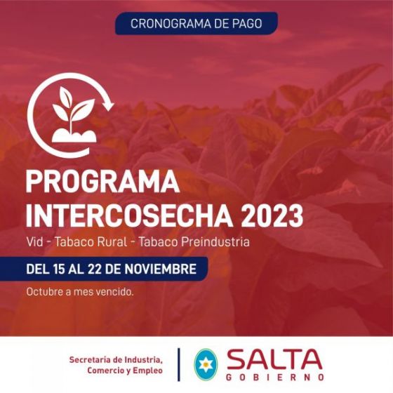 Continúa el pago del programa Intercosecha