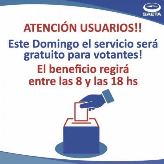 Hoy domingo de balotaje, el servicio de colectivos será gratuito para votantes