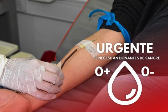 Solicitan con urgencia donantes de sangre de los grupos 0 positivo y negativo