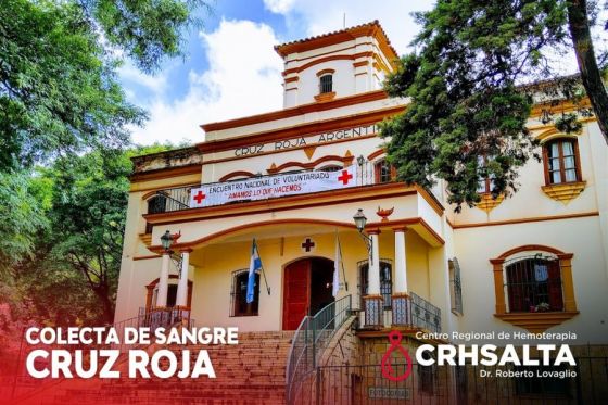 Hoy se colectará sangre de todo grupo y factor en la Cruz Roja