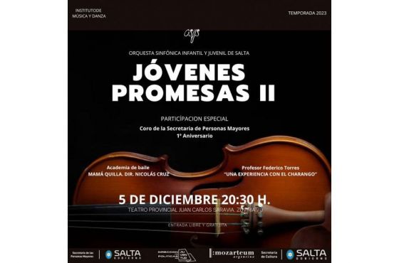 La Orquesta Sinfónica Infantil y Juvenil cierra el año presentando Jóvenes Promesas II