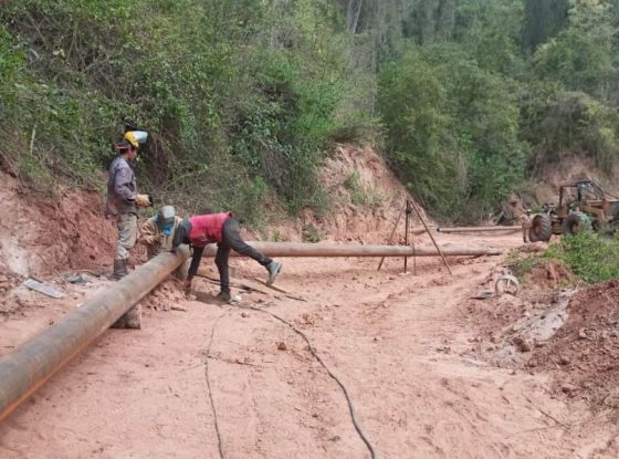 Finalizó la primera etapa de obras de reemplazo del acueducto El Aguay