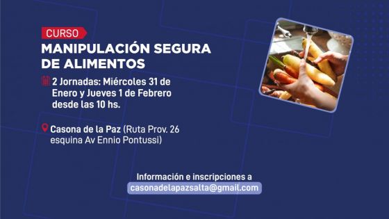 Curso de Manipulación de Alimentos en La Casona de La Paz