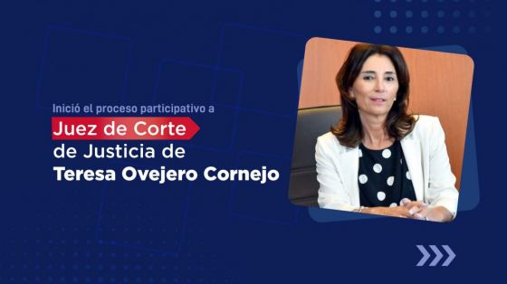 Inició el proceso participativo de postulación a Juez de Corte de Justicia de Teresa Ovejero Cornejo